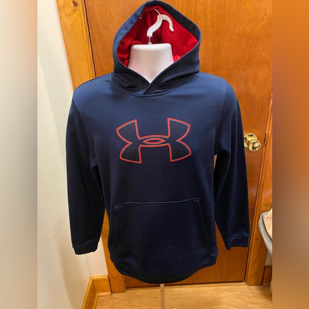 Men’s Under Armour Coldgear Navy Blue Pullover Hoodie -S
